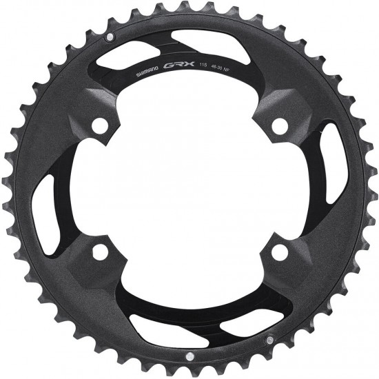 Shimano FC-RX600 GRX 11 speed double outer chainring 46T-NF, for 46-30T Shimano FC-RX600 GRX 11 speed double outer chainring 46T-NF, for 46-30T