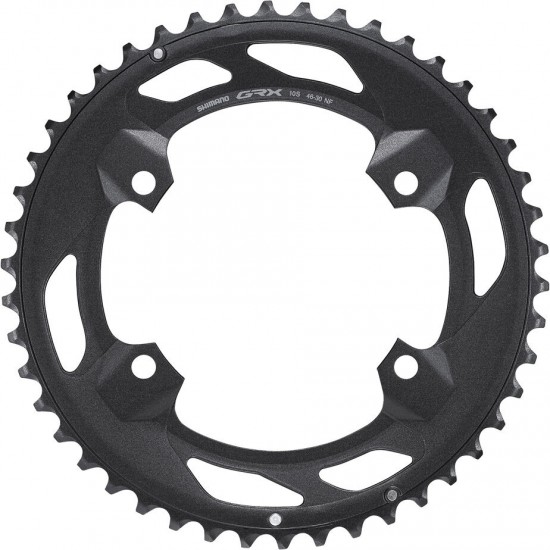 Shimano FC-RX600 GRX 10 speed double outer chainring 46T-NF, for 46-30T Shimano FC-RX600 GRX 10 speed double outer chainring 46T-NF, for 46-30T