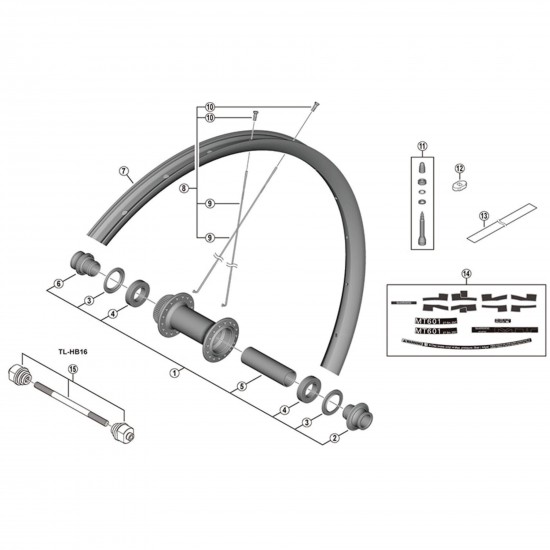 Shimano WH-MT620-TL valve unit Shimano WH-MT620-TL valve unit