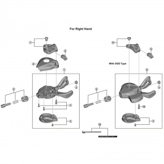 Shimano SL-M6100 right hand shifting lever unit Shimano SL-M6100 right hand shifting lever unit
