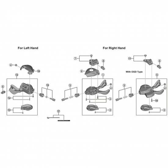 Shimano SL-M5100-I right hand bracket unit with OGD type