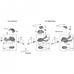 Shimano SL-M5100-I left hand main lever cover and fixing screw Shimano SL-M5100-I left hand main lever cover and fixing screw