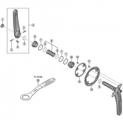 Shimano FC-M5100-1 left hand crank arm unit Shimano FC-M5100-1 left hand crank arm unit