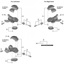Shimano SL-M3100 left hand indicator, 3-speed Shimano SL-M3100 left hand indicator, 3-speed