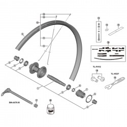 Shimano WH-MT601-TL-R12-275 spoke, 267.5 mm Shimano WH-MT601-TL-R12-275 spoke, 267.5 mm