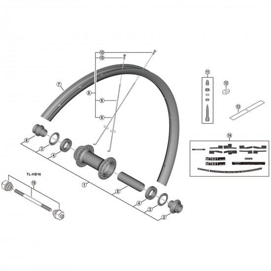 Shimano WH-MT601-TL-F15-29 spoke, 290 mm