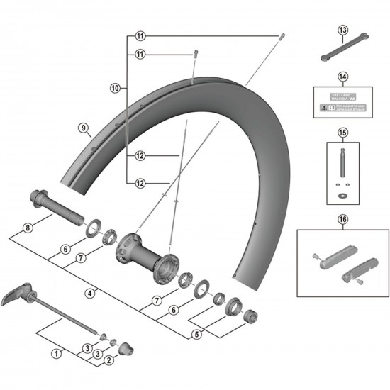 Shimano WH-R9200-C50-TU-F complete quick release, 133 mm Shimano WH-R9200-C50-TU-F complete quick release, 133 mm