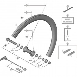Shimano WH-R9200-C50-TU-F spoke, 261 mm Shimano WH-R9200-C50-TU-F spoke, 261 mm