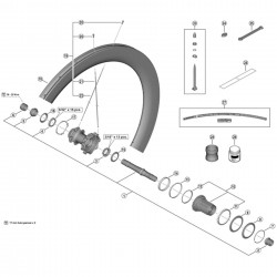Shimano WH-R9270-C60-HR-TL-R left hand spoke, 243 mm Shimano WH-R9270-C60-HR-TL-R left hand spoke, 243 mm