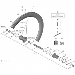 Shimano WH-R9270-C60-HR-TU-R left hand spoke, 245 mm Shimano WH-R9270-C60-HR-TU-R left hand spoke, 245 mm
