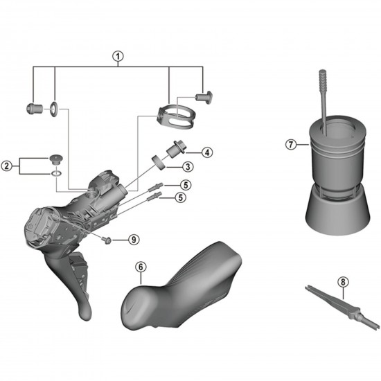 Shimano ST-R9270 Bracket covers, pair Shimano ST-R9270 Bracket covers, pair