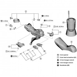 Shimano ST-R9270 Bleed screw and O-ring Shimano ST-R9270 Bleed screw and O-ring