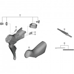Shimano ST-R8150 clamp band unit, 23.8 to 24.2 mm Shimano ST-R8150 clamp band unit, 23.8 to 24.2 mm
