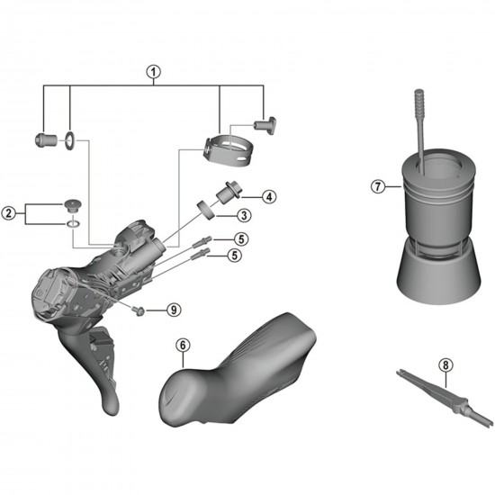 Shimano ST-R8170 bracket covers, pair Shimano ST-R8170 bracket covers, pair