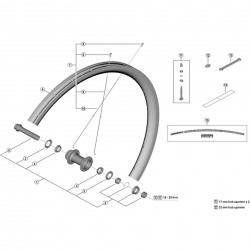 Shimano WH-RS710-C32-TL-R right hand spoke, 281.5 mm Shimano WH-RS710-C32-TL-R right hand spoke, 281.5 mm