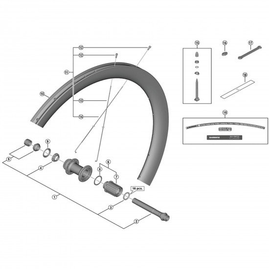 Shimano WH-RS710-C32-TL-R complete freewheel body Shimano WH-RS710-C32-TL-R complete freewheel body