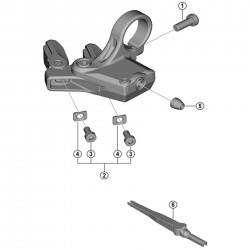 Shimano SW-M8150 lever unit fixing screw and washer, M4 set Shimano SW-M8150 lever unit fixing screw and washer, M4 set