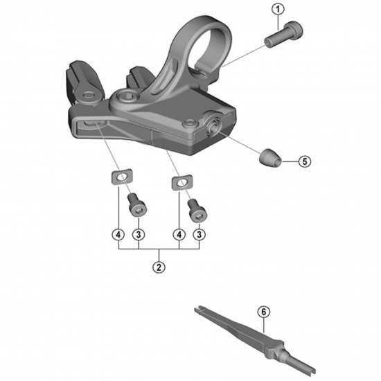 Shimano SW-M8150 lever unit fixing screw and washer, M4 set