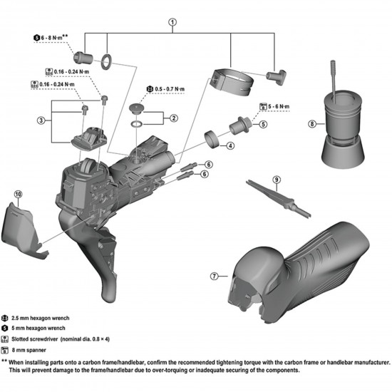 Shimano ST-RX825 front cover R