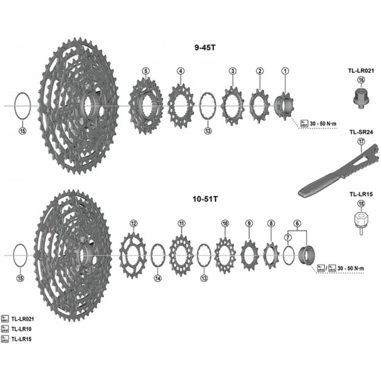 Shimano CS-M9200 sprocket 10T C Shimano CS-M9200 sprocket 10T C