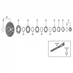 Shimano CS-R7101 Lock ring and washer Shimano CS-R7101 Lock ring and washer