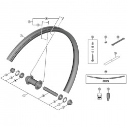 Shimano WH-M8200-TL-F15-B-275 spoke and nipple, 279 mm Shimano WH-M8200-TL-F15-B-275 spoke and nipple, 279 mm