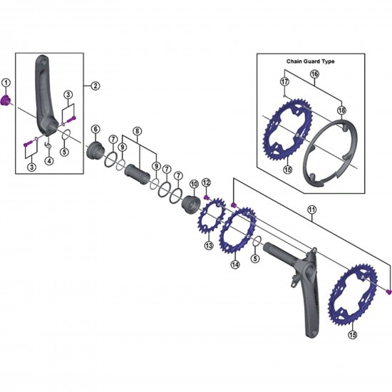 Shimano FC-M610 plate pin