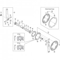 Shimano FC-M590 double gear fixing bolts and nuts, M8 x 8.5 mm Shimano FC-M590 double gear fixing bolts and nuts, M8 x 8.5 mm