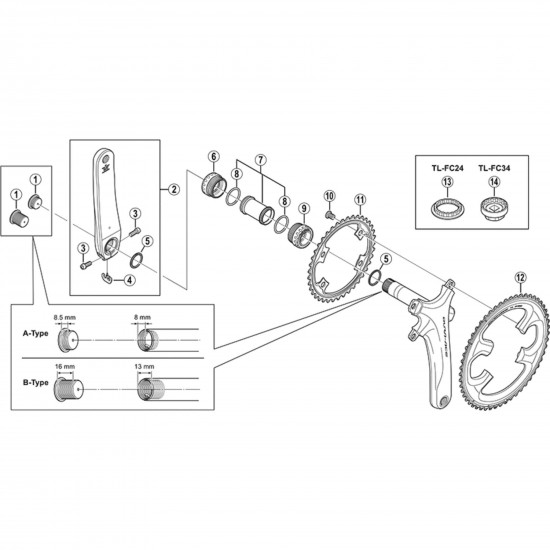 Shimano FC-9000 left hand crank arm, 172.5 mm Shimano FC-9000 left hand crank arm, 172.5 mm