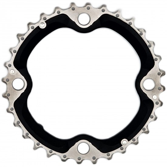 Shimano FC-T521 10 speed triple middle  chainring 32T-AE, black