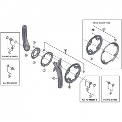 Shimano FC-M4000 crank arm fixing bolt unit Shimano FC-M4000 crank arm fixing bolt unit