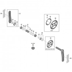 Shimano FC-M8000 gear fixing bolt, M8 x 9 mm