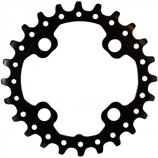 Shimano FC-M617 Deore 10 speed double inner chainring, 24T-AZ
