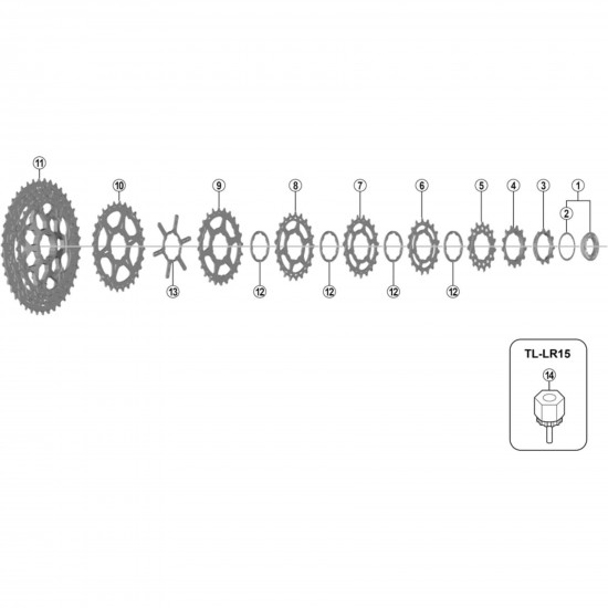 Shimano CS-M7000 sprocket unit (31-35-40T) for 11-40T Shimano CS-M7000 sprocket unit (31-35-40T) for 11-40T