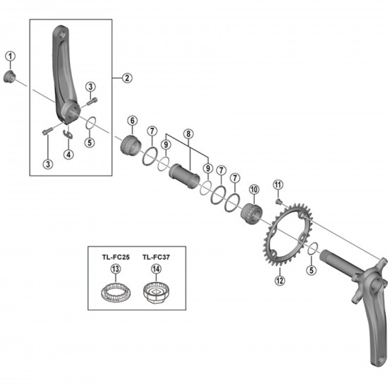 Shimano FC-MT600-2 gear fixing bolt, M8 x 8.5 mm, pack of 4 Shimano FC-MT600-2 gear fixing bolt, M8 x 8.5 mm, pack of 4