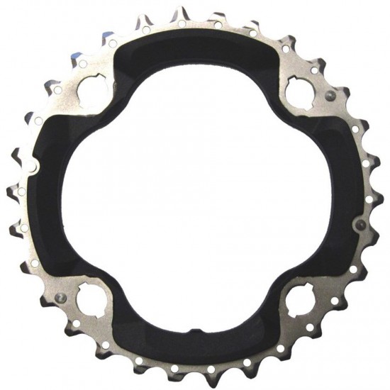 Shimano FC-M6000 Deore 10 speed triple middle chainring 30T-AN, black