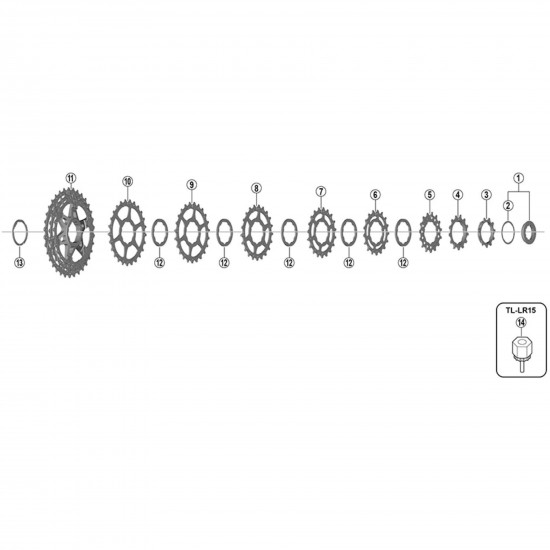 Shimano CS-HG700-11 lock ring and spacer