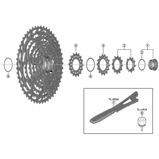 Shimano CS-M9100 sprocket, 16T