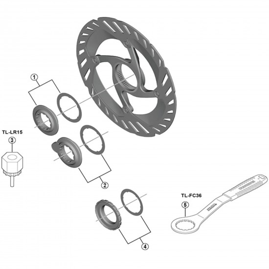 Shimano EW-SS302 lock ring with magnet and washer Shimano EW-SS302 lock ring with magnet and washer