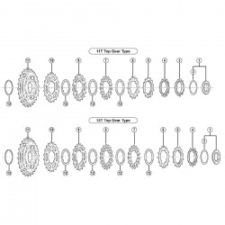 Shimano CS-5700 Lock Ring and Spacer for 11T Top Gear Shimano CS-5700 Lock Ring and Spacer for 11T Top Gear