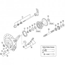 Shimano HB-IM50 right hand cone, M10 x 10.4 mm with dust cover Shimano HB-IM50 right hand cone, M10 x 10.4 mm with dust cover
