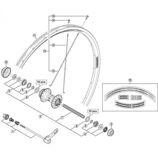 Shimano WH-M505 rotor mount cover