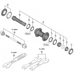 Shimano HB-M8010 complete hub axle