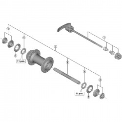 Shimano HB-M7000 complete quick release 133 mm