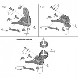 Shimano FD-M9100 cable fixing bolt unit