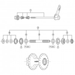 Shimano HB-M525-A right hand lock nut unit Shimano HB-M525-A right hand lock nut unit