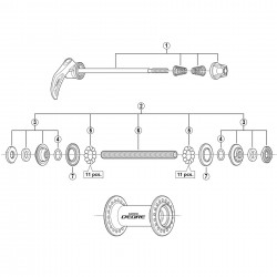Shimano HB-M590 lock nut unit Shimano HB-M590 lock nut unit