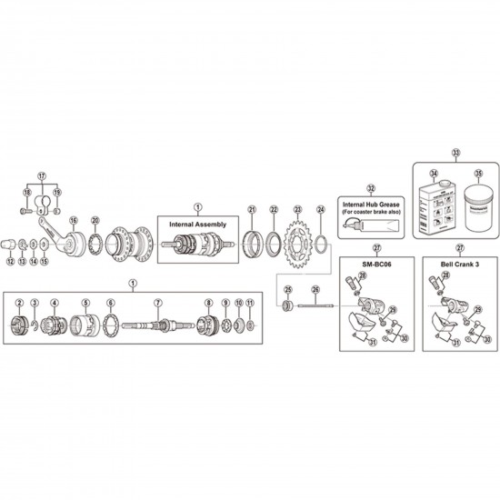 Shimano SG-3C41DX brake arm unit Shimano SG-3C41DX brake arm unit