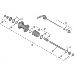 Shimano FH-3500 complete hub axle 141 mm Shimano FH-3500 complete hub axle 141 mm