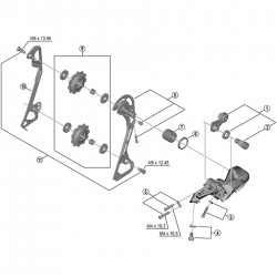 Shimano RD-T6000 outer plate assembly Shimano RD-T6000 outer plate assembly